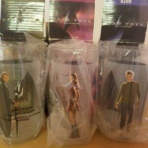 Star Trek Set 3 Lot Burger King Collector Glasses